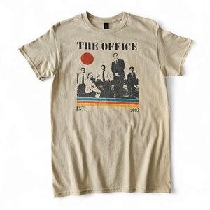 "The Office" Retro Beige Graphic Cotton Tee Size Small